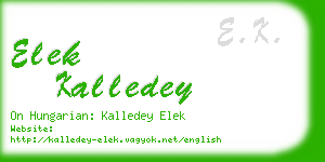 elek kalledey business card